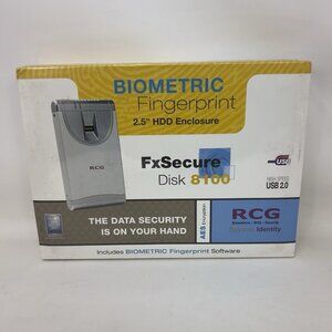 RCG Biometric Fingerprint USB 2.0 2.5" SATA HDD Enclosure FXSecure Disk 8100